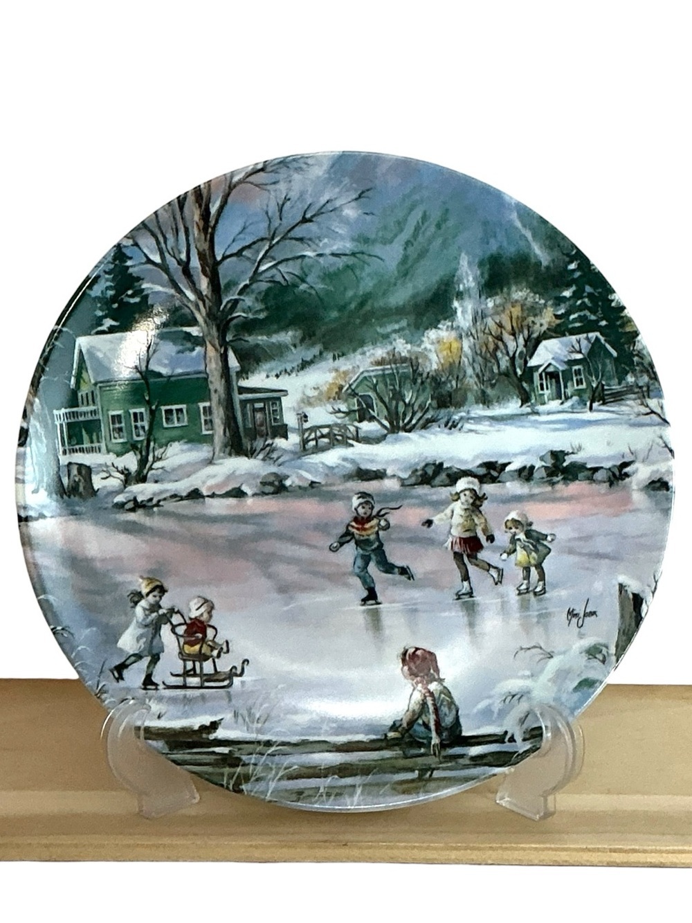 Collector Plate “Seems Like Yesterday ” Mimi Jobe Nostalgic Vintage 1990 8 1/2”